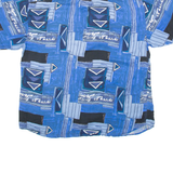 SCHILD Mens Shirt Blue Crazy Pattern XL