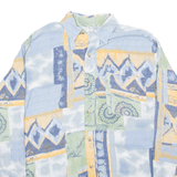 BETS SHIRT TEAM Mens Shirt Blue Crazy Pattern Long Sleeve M