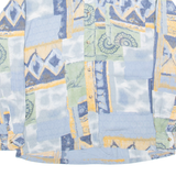 BETS SHIRT TEAM Mens Shirt Blue Crazy Pattern Long Sleeve M