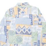 BETS SHIRT TEAM Mens Shirt Blue Crazy Pattern Long Sleeve M