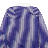 BELTONY Womens Shirt Blue 90s Striped Long Sleeve S
