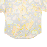 Mens Shirt Grey Crazy Pattern M