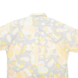 Mens Shirt Grey Crazy Pattern M