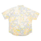 Mens Shirt Grey Crazy Pattern M