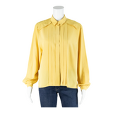 MARIS Womens Shirt Yellow Collared Long Sleeve 90s M
