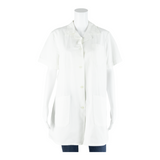 Tunic Womens Shirt White Collared L
