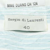 SERGIO DI LAURENTI Womens Printed Shirt Blue Collared 90s Striped M