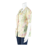 DAMART Womens Printed Blouse Yellow 90s Floral UK 20