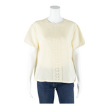 TERYLENE Womens Top Cream 90s L