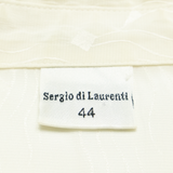 SERGIO DI LAURENTI Womens Shirt Cream Collared Long Sleeve 90s L