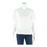 TERYLENE Womens Top White 90s M