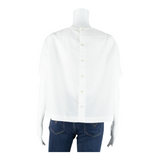 TERYLENE Womens Top White 90s M