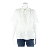 JULIETTA Womens Blouse Shirt White Collared 90s M