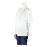 JULIETTA Womens Blouse Shirt White Collared 90s M