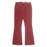 LOIS Womens Velvet Trousers Red Regular Bootcut W31 L32