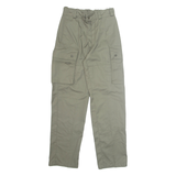 Military Cargo Mens Trousers Green Regular Straight W26 L32
