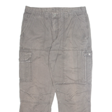 ROUNDER Cargo 3/4 Mens Trousers Grey Regular Straight 90s W32 L28