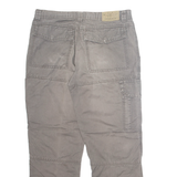 ROUNDER Cargo 3/4 Mens Trousers Grey Regular Straight 90s W32 L28