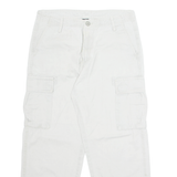 FSBN Cargo Mens Trousers Grey Loose Straight W34 L27