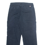 DICKIES Workwear Cargo Mens Trousers Blue Regular Straight W36 L32