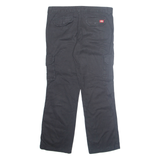DICKIES Cargo Mens Trousers Black Relaxed Straight W36 L30