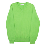 LYLE & SCOTT Golf Mens Jumper Green V-Neck Tight Knit S