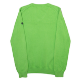 LYLE & SCOTT Golf Mens Jumper Green V-Neck Tight Knit S