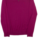 TED BAKER Womens Jumper Pink Collared Tight Knit M