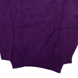 PROGRES Shoulder Pad Womens Jumper Purple Tight Knit M