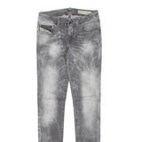 DIESEL Womens Jeans Grey Regular Skinny Stone Wash W25 L32