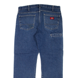 DICKIES Mens Jeans Blue Regular Straight W34 L32