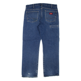 DICKIES Mens Jeans Blue Regular Straight W34 L32