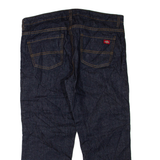DICKIES Womens Jeans Blue Regular Straight W36 L25
