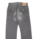 LEVI'S 514 Jeans Mens Grey Slim Straight Stone Wash W33 L30
