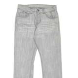 LEVI'S 511 Jeans Mens Grey Slim Straight Stone Wash W32 L30