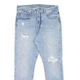 LEVI'S 501S Jeans Distressed Womens Blue Skinny Straight Stone Wash W30 L28