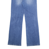 GUESS Womens Jeans Blue Regular Wide-Leg Stone Wash W32 L33