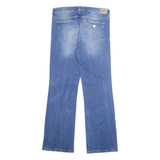 GUESS Womens Jeans Blue Regular Wide-Leg Stone Wash W32 L33