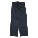 DICKIES Cargo Workwear Mens Trousers Black Relaxed Straight W30 L30