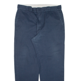 DICKIES Workwear Mens Trousers Blue Regular Straight W38 L32
