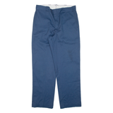 DICKIES Workwear Mens Trousers Blue Regular Straight W36 L31