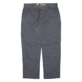 CARHARTT Zip-off Workwear Mens Trousers Grey Relaxed Straight W38 L30
