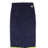 CARHARTT Workwear Mens Trousers Blue Regular Straight W32 L34