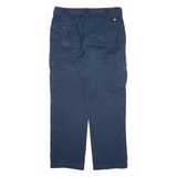 DICKIES Cargo Workwear Mens Trousers Blue Regular Straight W36 L32