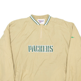 REEBOK Packers Training Mens Sweatshirt Beige 1/4 Zip USA XL