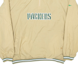 REEBOK Packers Training Mens Sweatshirt Beige 1/4 Zip USA XL