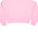 ADIDAS Cropped Womens Sweatshirt Pink UK 8