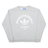 ADIDAS Womens Sweatshirt Grey UK 10