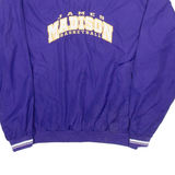 REEBOK James Madison Basketball Training Mens Sweatshirt Purple V-Neck USA S