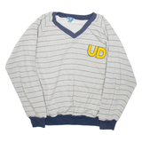 CHAMPION Mens Sweatshirt Grey V-Neck 90s USA L